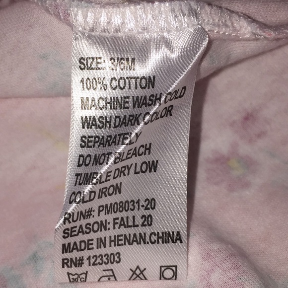 Sweet and Soft Infant Girls Diaper Shirt Size 3-6M - Picture 6 of 6